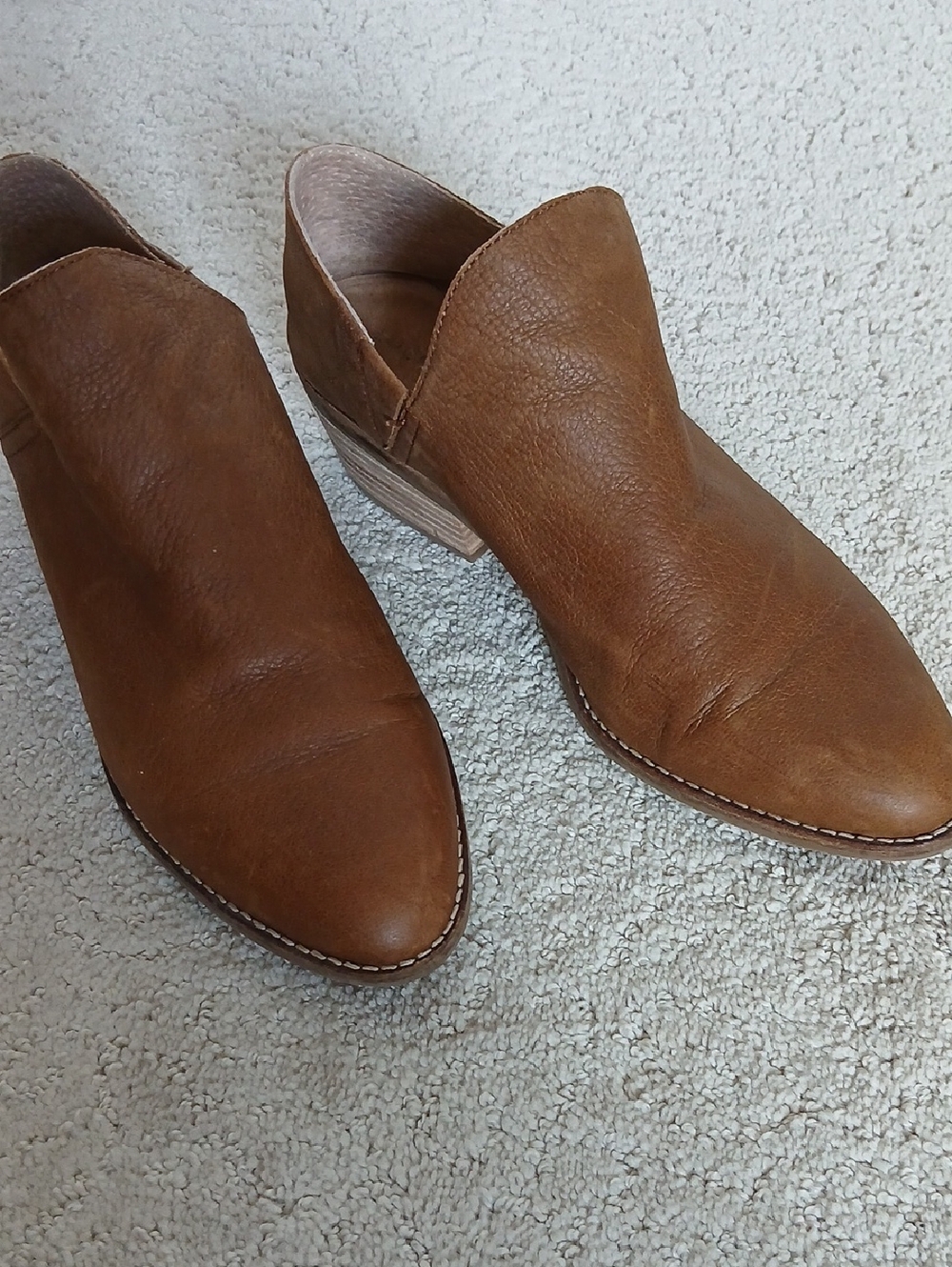 Lucky Brand Brown Leather Ankle Booties